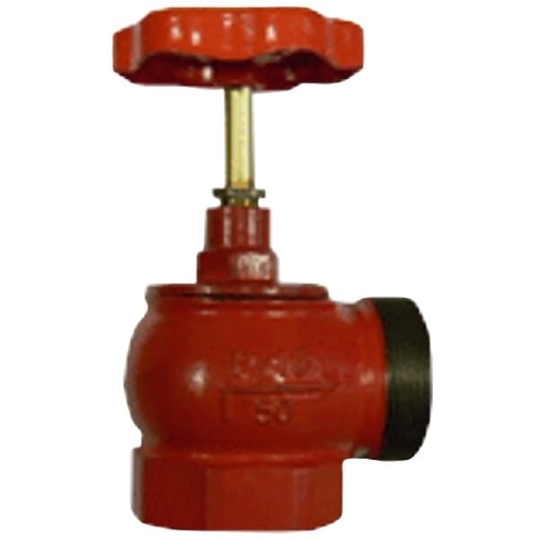 Клапан пожарный чугун угловой 90° КПЧМ 50-1 Ду 50 1,6 МПа муфта-цапка с датчиком положения