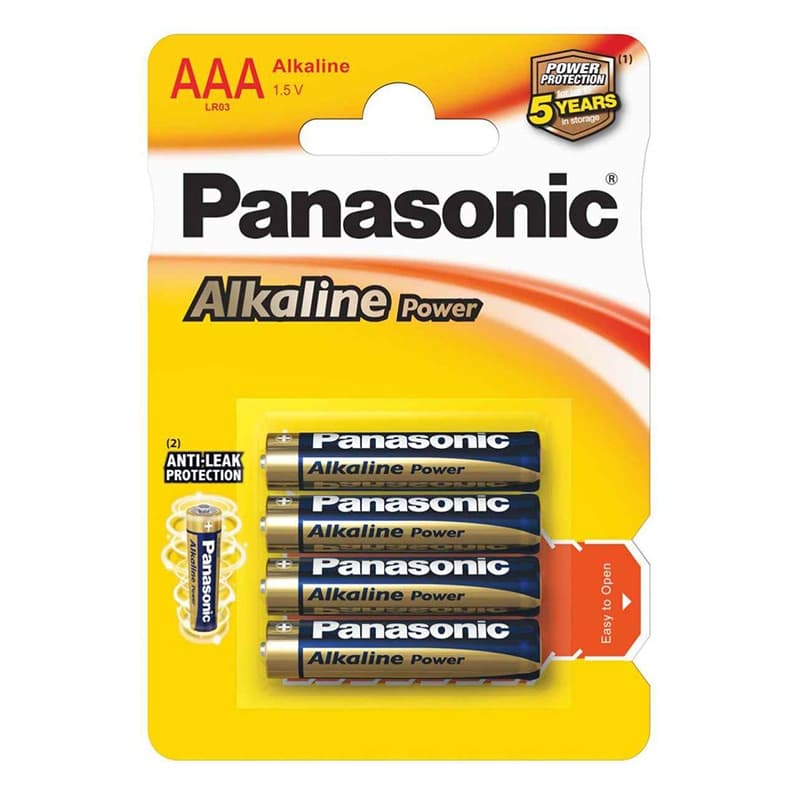 Элемент питания алкалиновый Panasonic, тип LR03/ААА, 1,5В (уп. 4 шт)