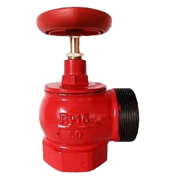 Клапан пожарный чугун угловой 90° КПЧМ 50-1 Ду 50 1,6 МПа муфта-цапка
